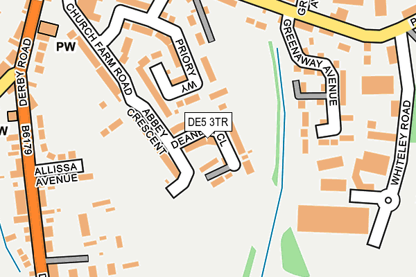 DE5 3TR map - OS OpenMap – Local (Ordnance Survey)