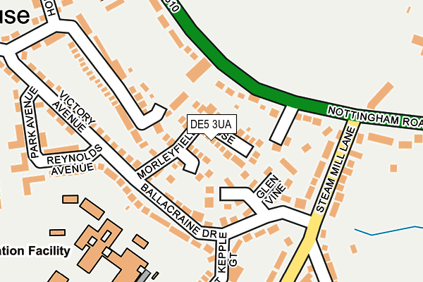 DE5 3UA map - OS OpenMap – Local (Ordnance Survey)
