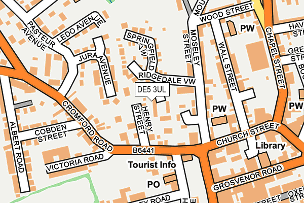 DE5 3UL map - OS OpenMap – Local (Ordnance Survey)