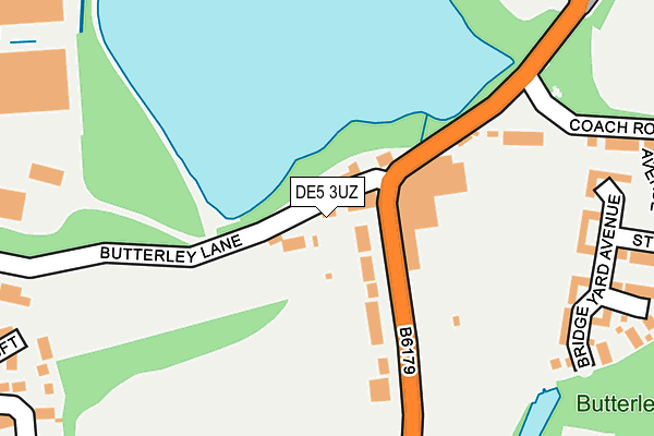 DE5 3UZ map - OS OpenMap – Local (Ordnance Survey)