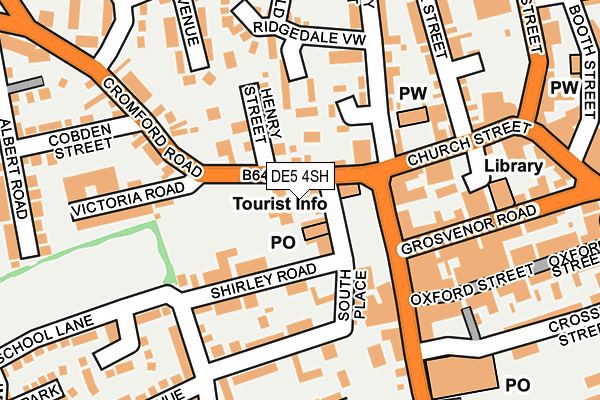 DE5 4SH map - OS OpenMap – Local (Ordnance Survey)