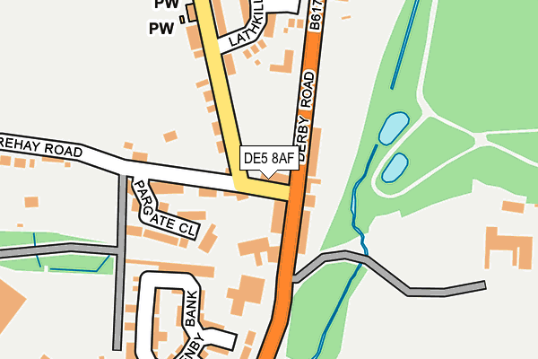 DE5 8AF map - OS OpenMap – Local (Ordnance Survey)