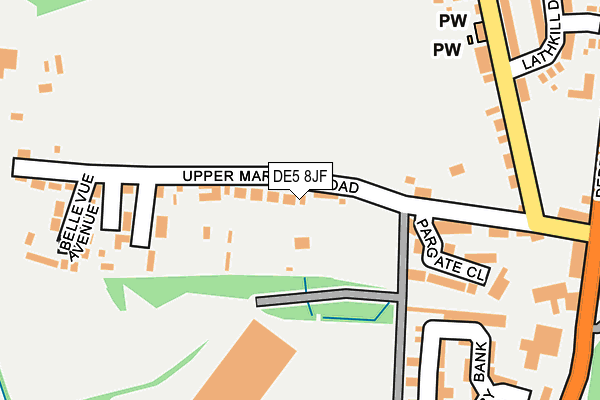 DE5 8JF map - OS OpenMap – Local (Ordnance Survey)