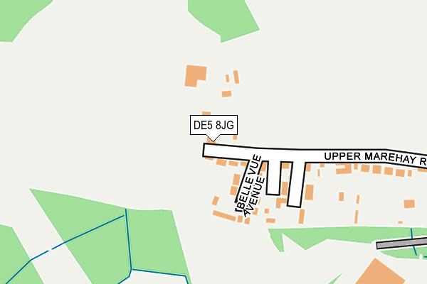DE5 8JG map - OS OpenMap – Local (Ordnance Survey)