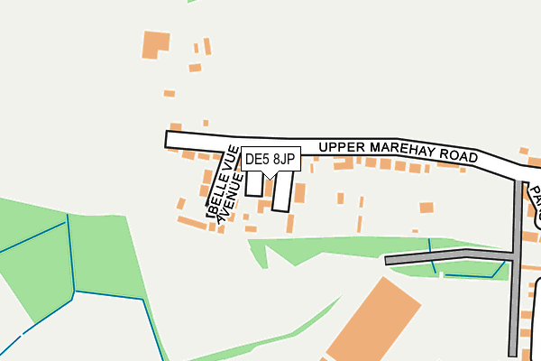 DE5 8JP map - OS OpenMap – Local (Ordnance Survey)