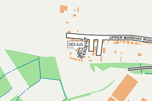 DE5 8JQ map - OS OpenMap – Local (Ordnance Survey)
