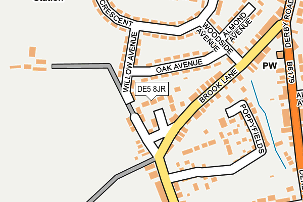 DE5 8JR map - OS OpenMap – Local (Ordnance Survey)