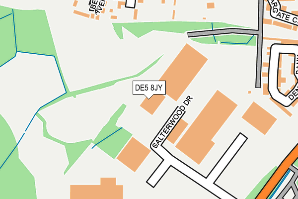 DE5 8JY map - OS OpenMap – Local (Ordnance Survey)