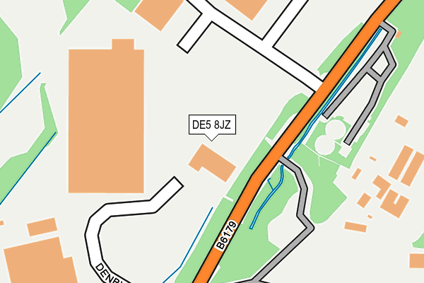 DE5 8JZ map - OS OpenMap – Local (Ordnance Survey)