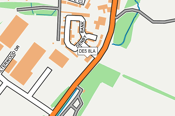 DE5 8LA map - OS OpenMap – Local (Ordnance Survey)