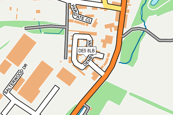 DE5 8LB map - OS OpenMap – Local (Ordnance Survey)