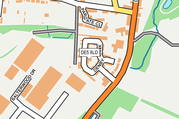 DE5 8LD map - OS OpenMap – Local (Ordnance Survey)