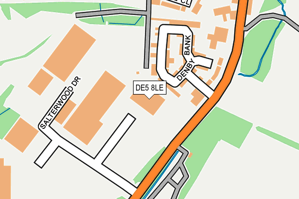 DE5 8LE map - OS OpenMap – Local (Ordnance Survey)