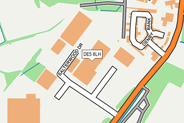DE5 8LH map - OS OpenMap – Local (Ordnance Survey)