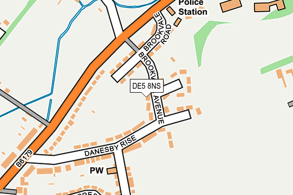 DE5 8NS map - OS OpenMap – Local (Ordnance Survey)