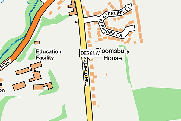 DE5 8NW map - OS OpenMap – Local (Ordnance Survey)