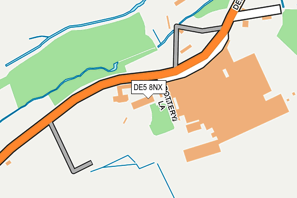 DE5 8NX map - OS OpenMap – Local (Ordnance Survey)