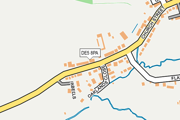 DE5 8PA map - OS OpenMap – Local (Ordnance Survey)