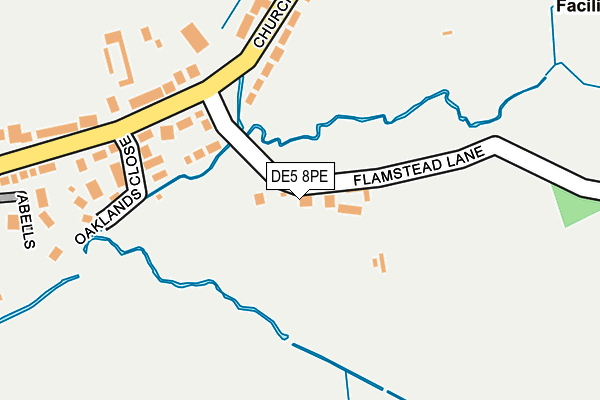 DE5 8PE map - OS OpenMap – Local (Ordnance Survey)