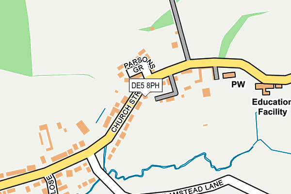 DE5 8PH map - OS OpenMap – Local (Ordnance Survey)