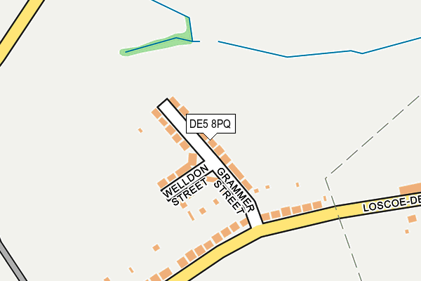 DE5 8PQ map - OS OpenMap – Local (Ordnance Survey)