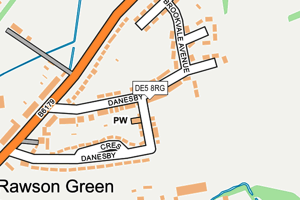 DE5 8RG map - OS OpenMap – Local (Ordnance Survey)