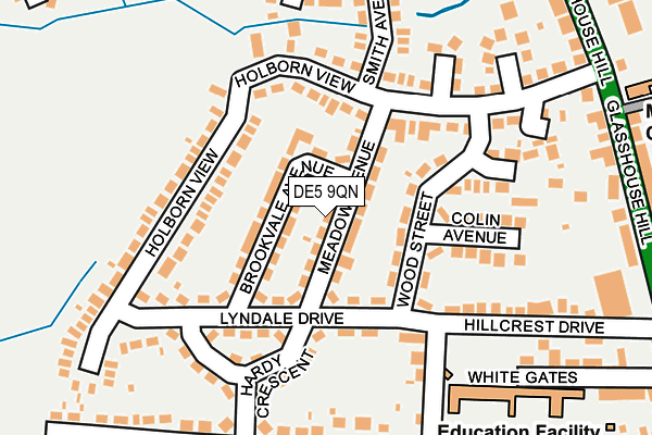 DE5 9QN map - OS OpenMap – Local (Ordnance Survey)