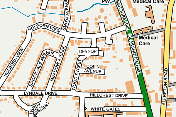 DE5 9QP map - OS OpenMap – Local (Ordnance Survey)
