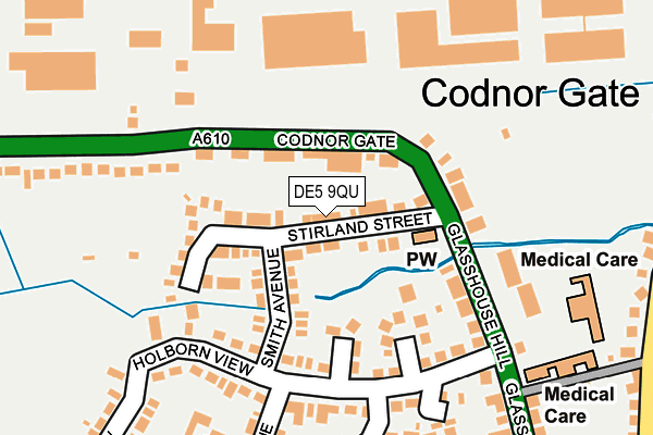 DE5 9QU map - OS OpenMap – Local (Ordnance Survey)