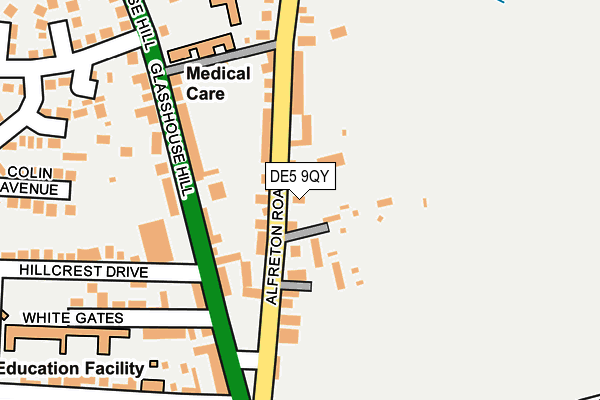 DE5 9QY map - OS OpenMap – Local (Ordnance Survey)