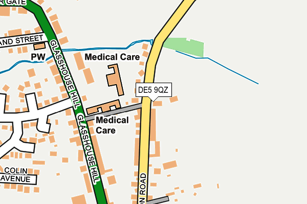 DE5 9QZ map - OS OpenMap – Local (Ordnance Survey)