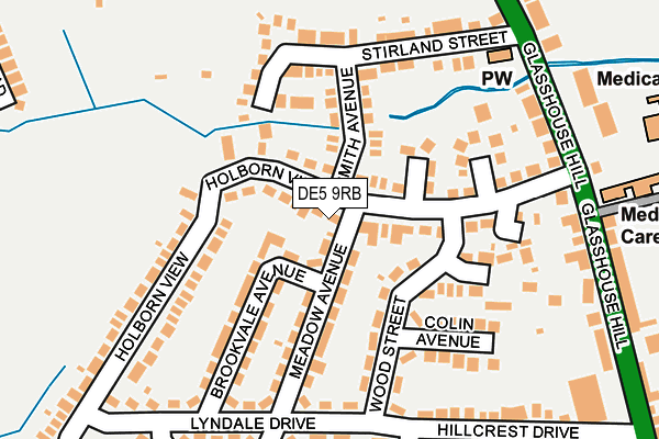 DE5 9RB map - OS OpenMap – Local (Ordnance Survey)