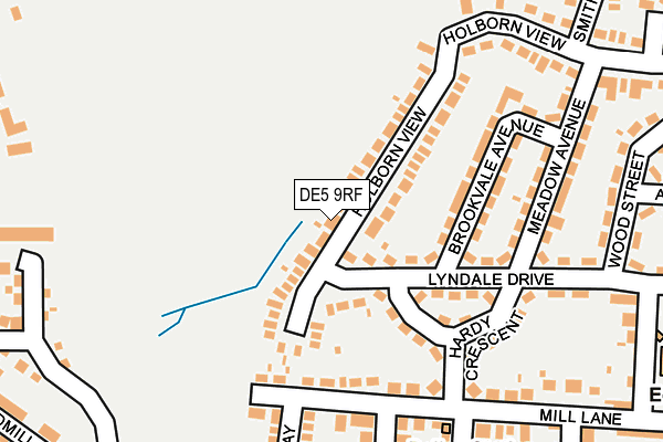 DE5 9RF map - OS OpenMap – Local (Ordnance Survey)