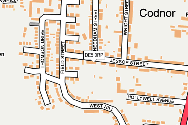 DE5 9RP map - OS OpenMap – Local (Ordnance Survey)