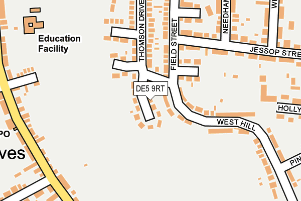 DE5 9RT map - OS OpenMap – Local (Ordnance Survey)