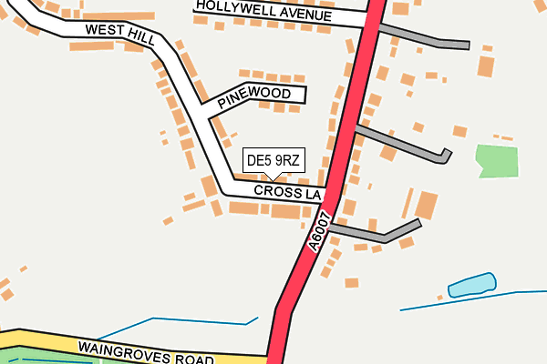 DE5 9RZ map - OS OpenMap – Local (Ordnance Survey)