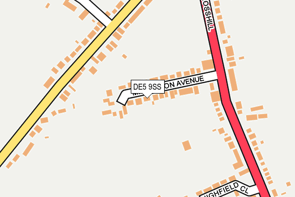 DE5 9SS map - OS OpenMap – Local (Ordnance Survey)