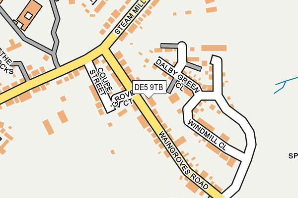 DE5 9TB map - OS OpenMap – Local (Ordnance Survey)