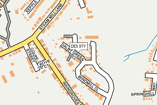 DE5 9TY map - OS OpenMap – Local (Ordnance Survey)