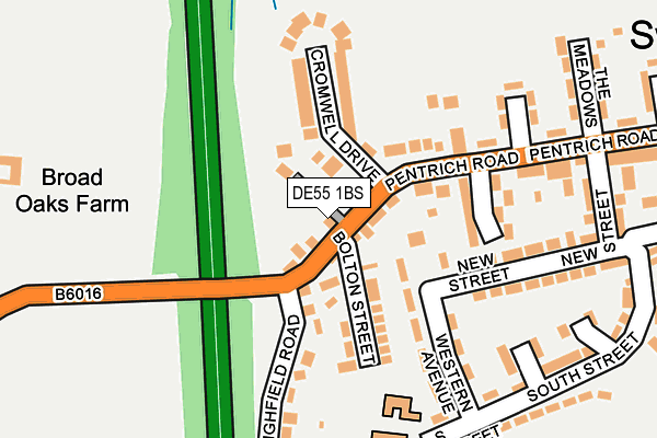 DE55 1BS map - OS OpenMap – Local (Ordnance Survey)