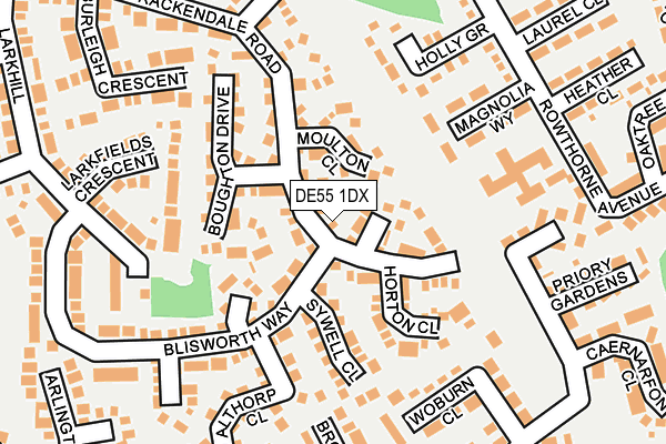 DE55 1DX map - OS OpenMap – Local (Ordnance Survey)
