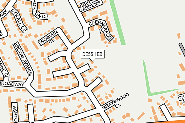 DE55 1EB map - OS OpenMap – Local (Ordnance Survey)