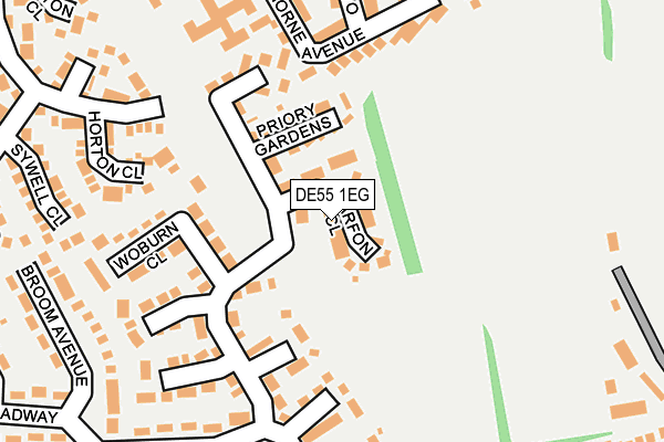 DE55 1EG map - OS OpenMap – Local (Ordnance Survey)