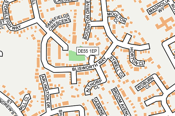 DE55 1EP map - OS OpenMap – Local (Ordnance Survey)