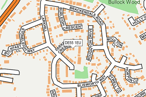 DE55 1EU map - OS OpenMap – Local (Ordnance Survey)