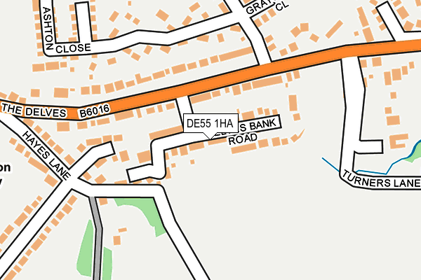 DE55 1HA map - OS OpenMap – Local (Ordnance Survey)