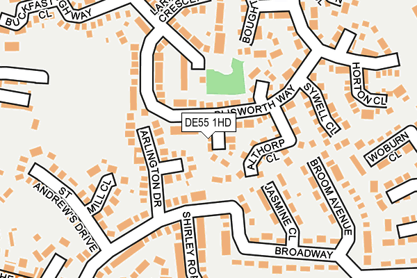 DE55 1HD map - OS OpenMap – Local (Ordnance Survey)