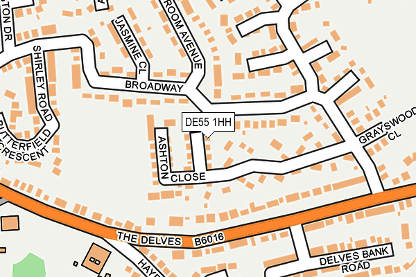 DE55 1HH map - OS OpenMap – Local (Ordnance Survey)