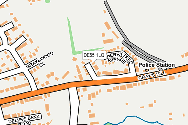 DE55 1LQ map - OS OpenMap – Local (Ordnance Survey)