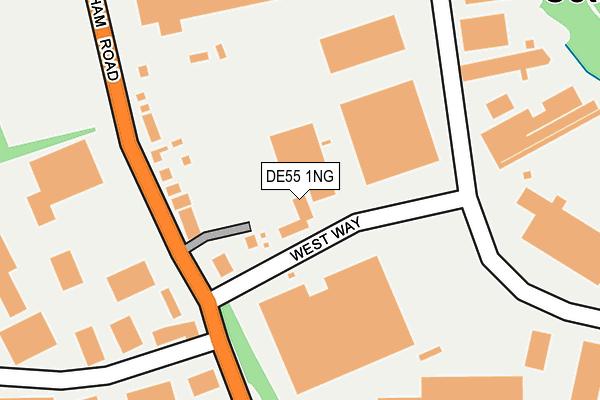 DE55 1NG map - OS OpenMap – Local (Ordnance Survey)